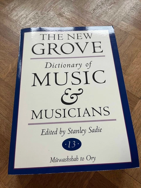NEW GROVE DICTIONARY of Music and Musicians STANLEY SADIE Paperback 20 ...