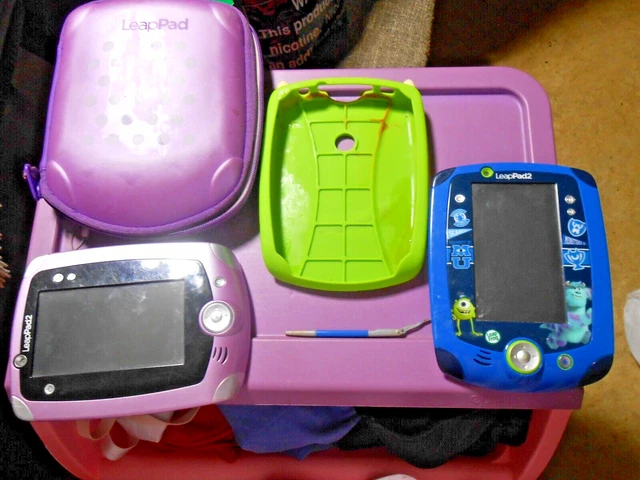 2 Leap Frog Leap Pad 2 handheld games with case & Cinderella game