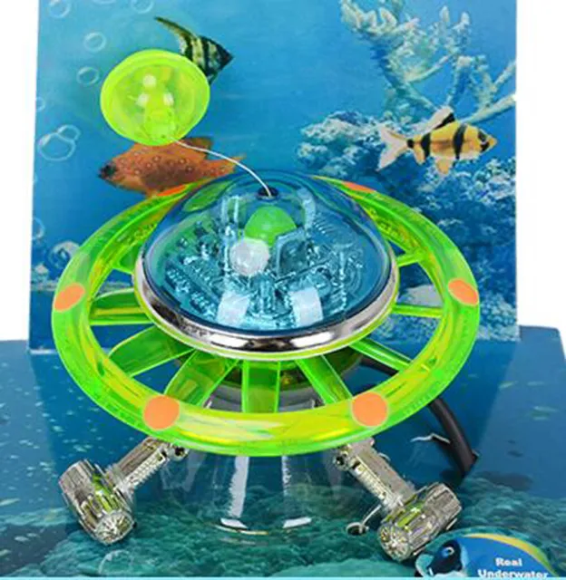 UFO Shaped Action Air Ornament Fish Tank Decor Aquarium Decoration