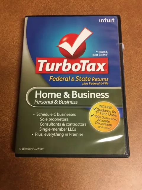 IntuitTurboTax Home & Business 2010 Federal & State Returns Plus Federal E-File