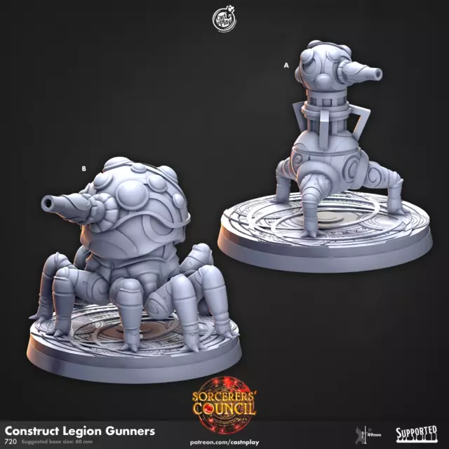 Costruct Legion Gunner Miniature | Consiglio degli stregoni | Miniatura fantasy | Custodia