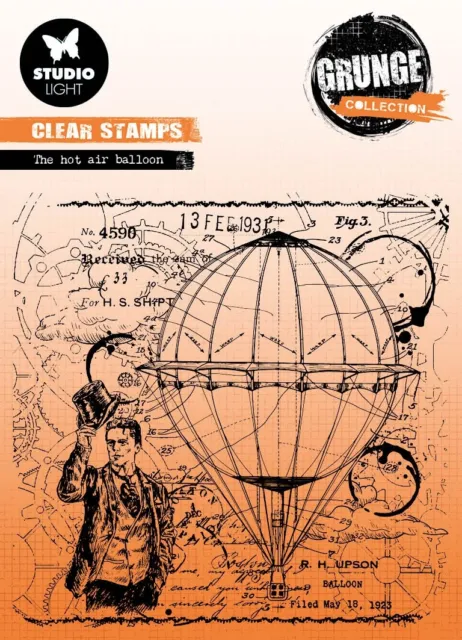 Studio Light Grunge Clear Stamps-Nr. 513, Hot Air Balloon SSAMP513
