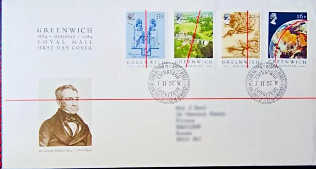 Gb Royal Mail First Day Cover - Greenwich 1884 - Meridian - 1984 - 26 June 1984