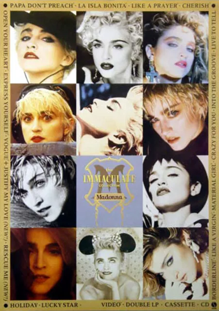 Madonna: The Immaculate Collection (1990) Album Promo Poster, Original, Rolled