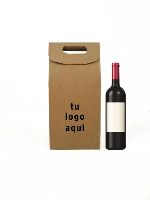 Pack Cajas Estuche Para 3 Botellas Personalizadas De Cartón. Regalo, Eventos.