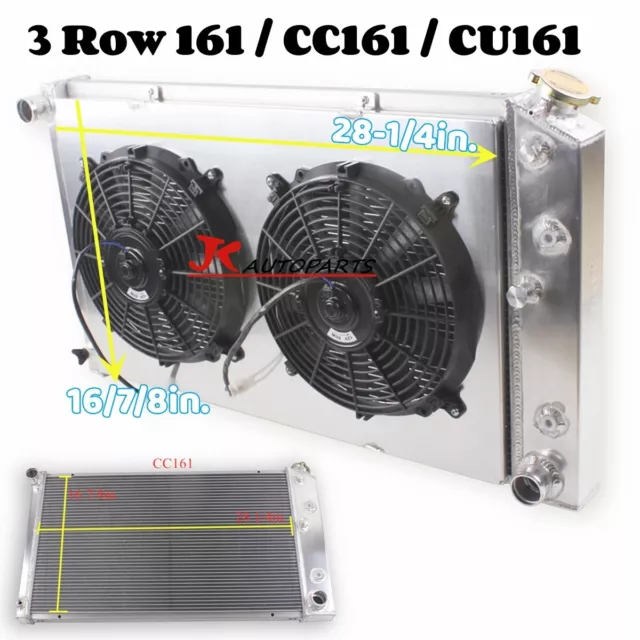 3 Row 161 Radiator & Fan For 1970-1977 Chevy Monte Carlo Malibu 1971-1979 Impala