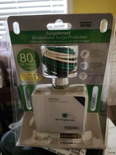Square D HEPD80 Whole Home Surge Protection Surge Arrest