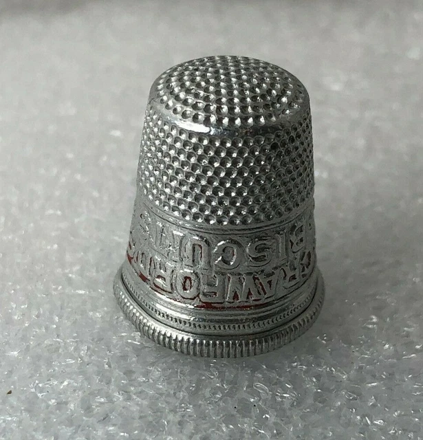 Vintage Crawfords biscuits Advertising Aluminium Thimble