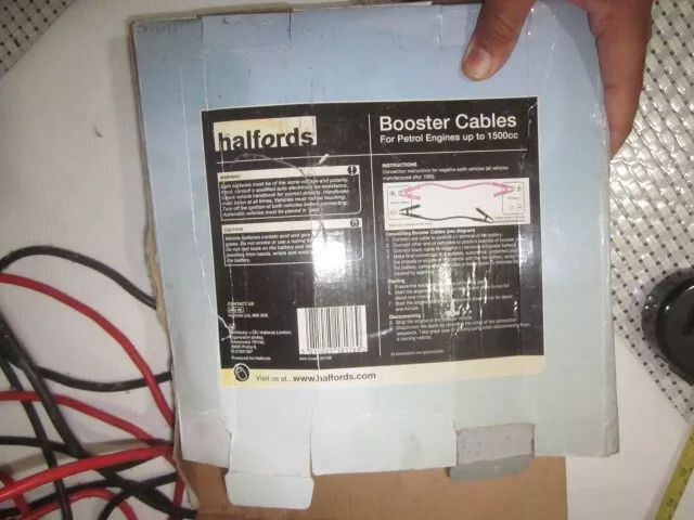 cavi booster 3 metri circa di halfords scatola usata strappo 3