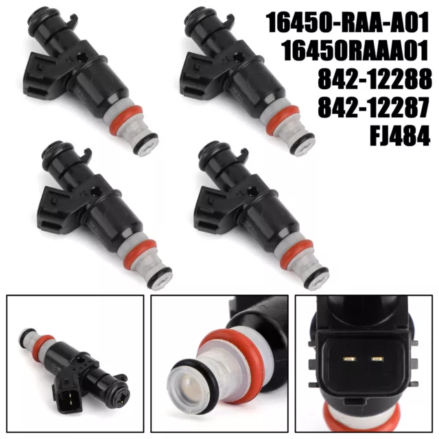 4 Pcs Injecteur Carburant Pour 2003-2007 Honda Accord 2.4L 16450-Raa-A01 Fj484