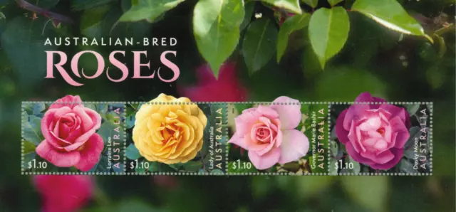 Australia 2022-Australian -Bred Roses Mini Sheet Muh