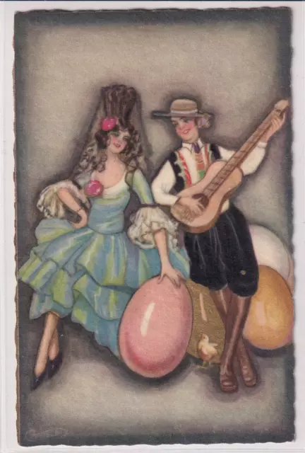 Artist-Signed-Sofia Chiostri-Pc-Happy Easter-Edit. Ballerini & Fratini-373