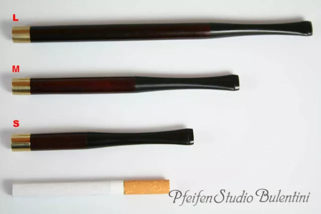 SET portasigarette punta sigaretta STANDARD in 3 lunghezze VERO legno/ottone