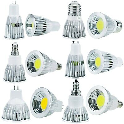 Ultra Bright MR16/GU10/E27/220V 110V Dimmable 6W/9W/12W LED COB Spot Light Bulbs