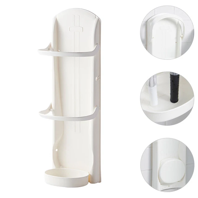 Shalwinn Porte-Parapluie Plastique Blanc Avec Égouttoir Amovible - Organiseur 28x22x9cm Pour Maison Et Bureau