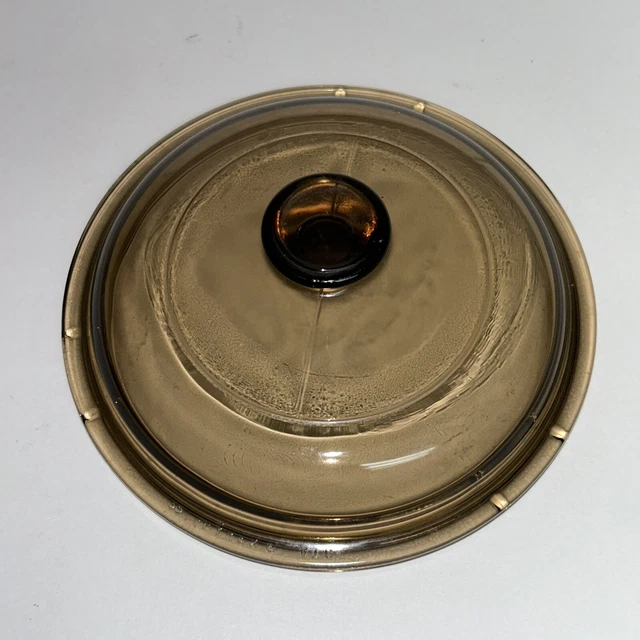 Pyrex Amber Visions Corning Glass V-1-C Replacement Lid Visionware