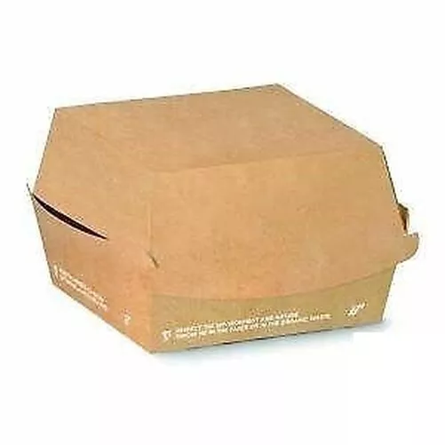 [50] Box Brotdose Hamburger Papier Havanna 16x15,5 CM SDG Togo