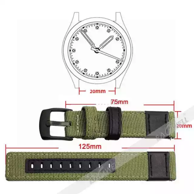 For Samsung Galaxy Watch Gear S3 SPORT 20/22mm Leather Nylon Watch Band Strap 2