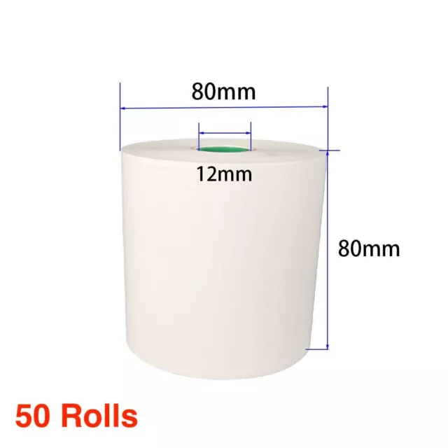 50 Rolls 80x80mm 60m Thermal Receipt Paper Roll One Shop Eftpos Receipt Paper