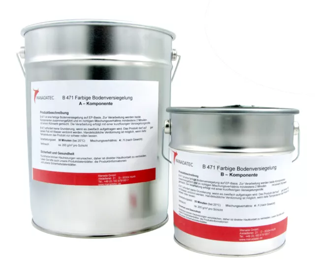 2K-Bodenfarbe Epoxidharz Garagenbeschichtung Bodenbeschichtung Epoxy Resin Härte