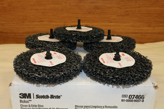 (10) 3M Scotch Brite Roloc 4” x 1/2" Clean and Strip Disc Extra Coarse 07466