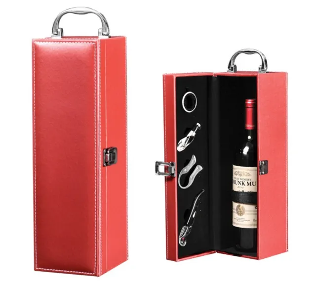 4 Piezas Set de Vino Caja Con Sumiller Accesorios para 1 Botella