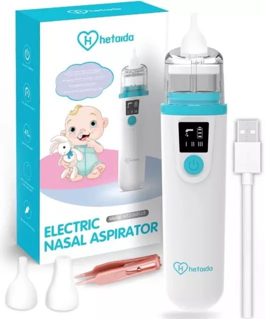 Nasal Aspirator for Baby, Electric Baby Nose Sucker, USB Rechargeable