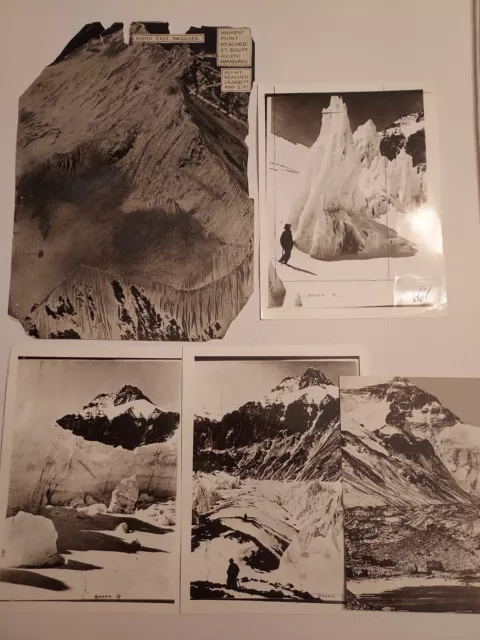 Lot of 5 Vintage Era Mt Mount Everest AP Press Photos 1922 1933 Expeditions Rare