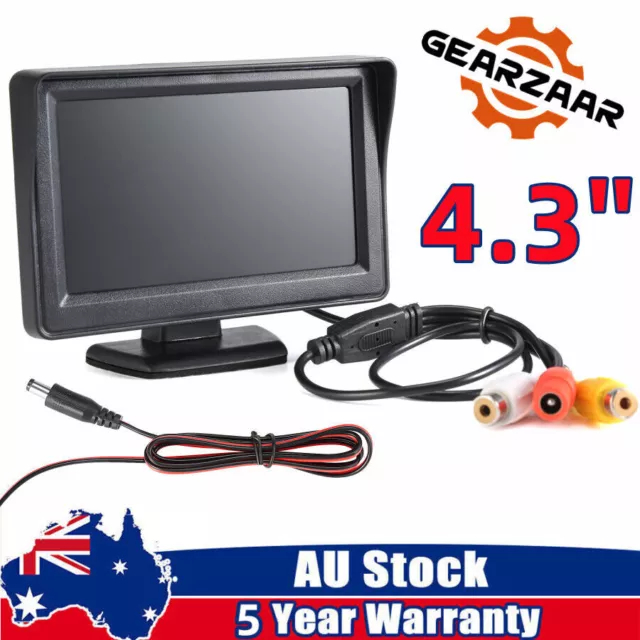 4.3" IR Reverse Camera Reversing Rear View Kit Waterproof HD Monitor Screen AUS^