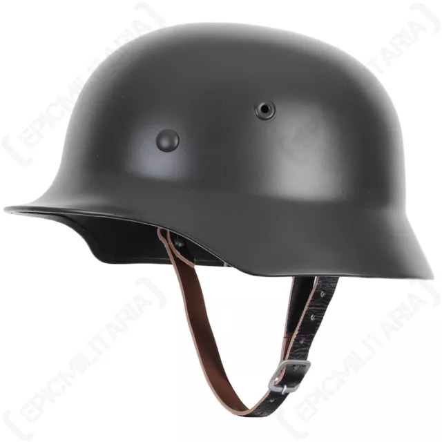 Reproduction WW2 German M40 Steel Helmet With Leather Liner - Army Stalhelm