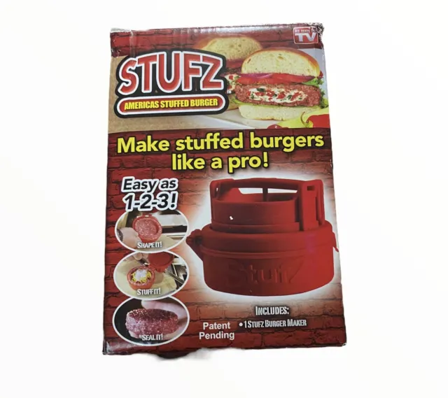 Stufz Stuffed Burger Press Hamburger Patty Maker Juicy BBQ Grill As Seen On TV