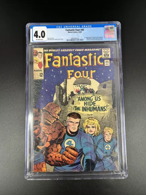 Fantastic Four #45 CGC 4.0 - 1965 Key Comic 1st App of the Inhumans & Lockjaw!