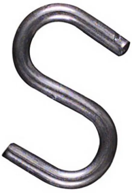 National Hardware Zinc-Plated Silver Steel 1 in. L Open S-Hook 6 pk (Pack of 10)