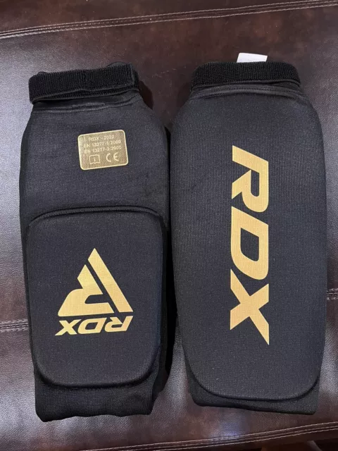 RDX Muay Thai Shin Guards MMA, Kickboxing, Karate Sparring Gear Black Size Large