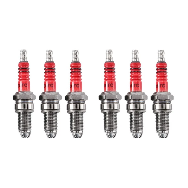 6 pezzi candela elettrodo D8TC 3, candela racing con 3 elettrodi per CGQ4D9