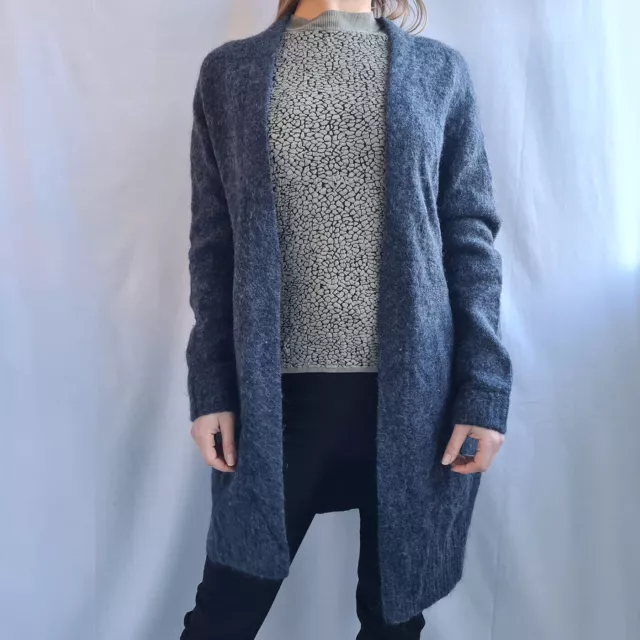 Acne Studios Raya Sh Mohair Cardigan da donna Taglia S Aperto Lungo Misto...