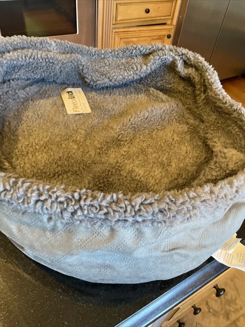 Orvis FLEECE wraparound COVER ONLY dog bed Small Gunmetal NEW