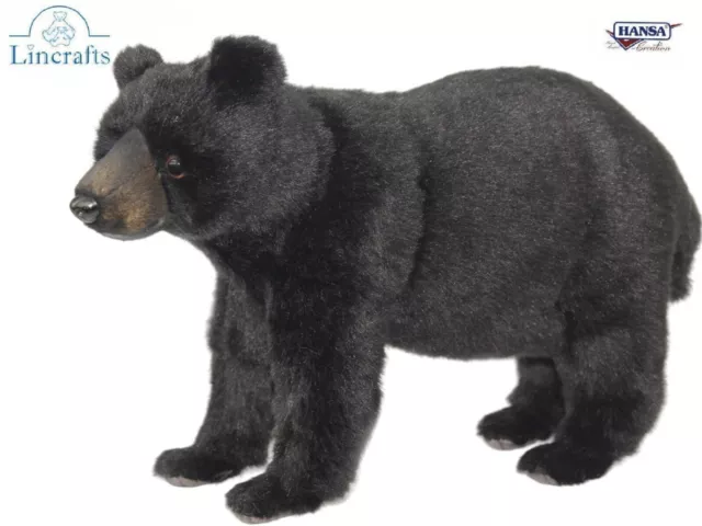 Black Bear  Plush Soft Toy by Hansa 8068 -Brand New- Lincrafts UK Est 1993