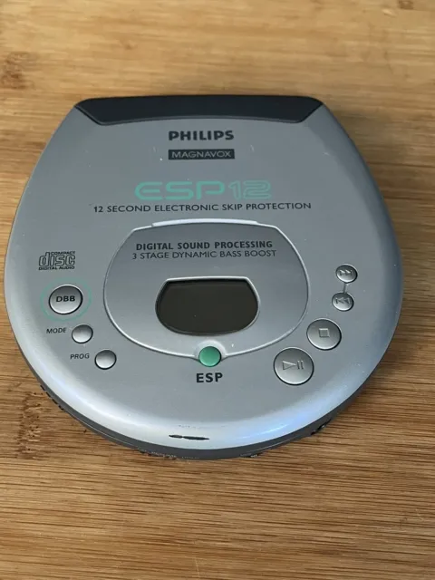 Philips Magnavox Portable CD Player Walkman Discman AZ7444/17Z Dated 1997