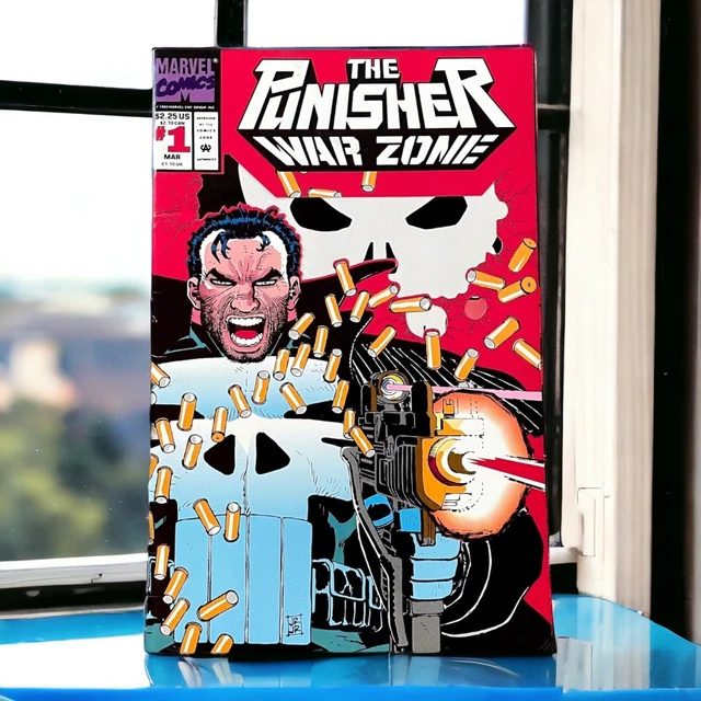 Marvel Comics The Punisher War Zone Embossed Cut-Out Cover Issue #1 - 1992
