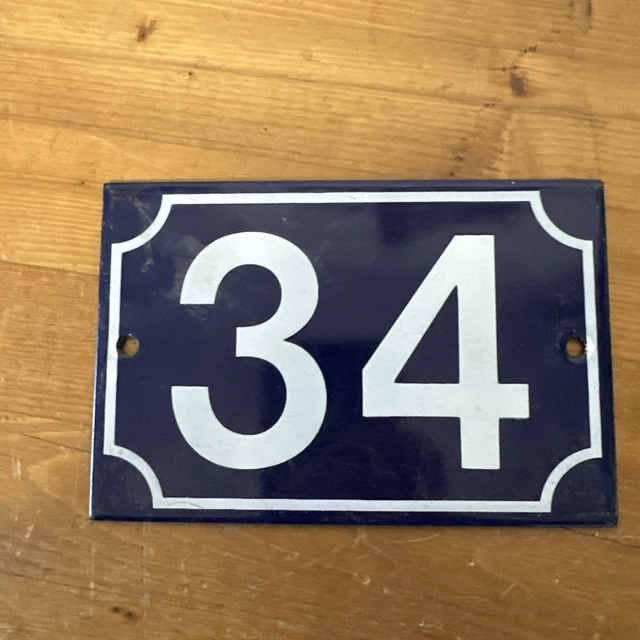 panneau de numéro de maison, plaque émaillée, numéro de rue