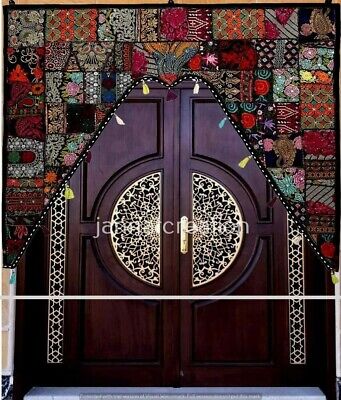 Cenefas colgantes de pared vintage con ventana de mosaico colgador de puertas vintage decoración de habitaciones