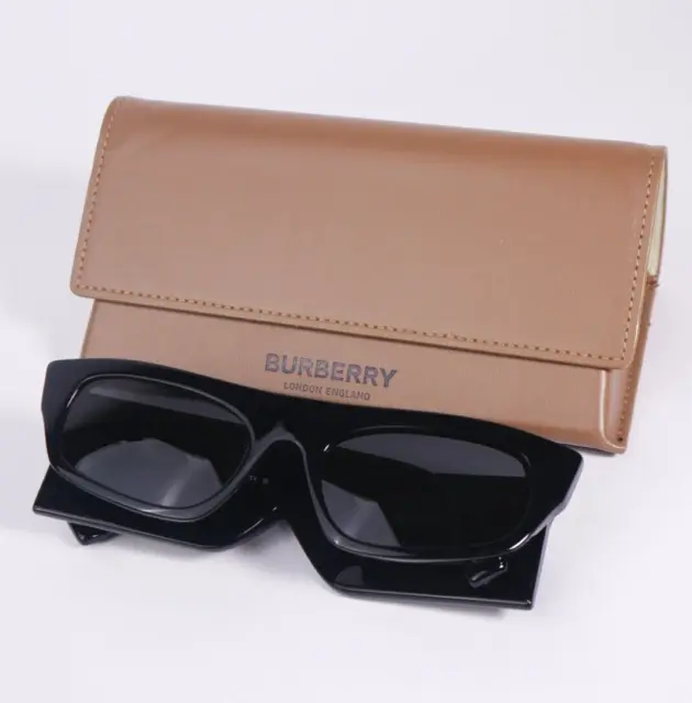 Burberry BE4385 Sunglasses Black Frame Dark Grey Crystal Lens 140mm Full Rim New