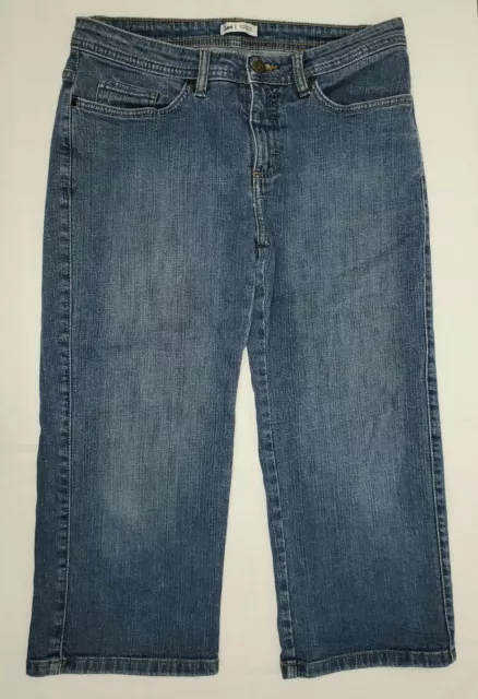 Lee Lower on the Waist Womens Denim Blue Jean Capri Crop Pants Jeans 8P Petitie