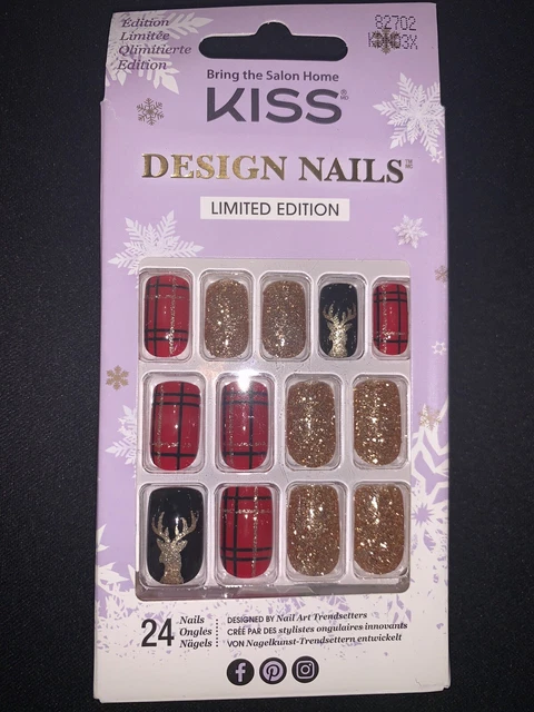 Uñas de Navidad/Navidad de diseño de beso