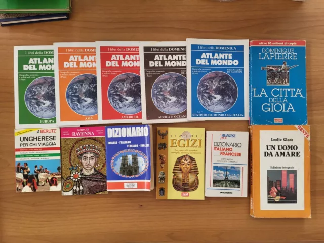 Lotto 12 Libri Atlante del mondo Dizionario la citta della gioia altri  Va7