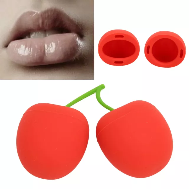 Lip Plumper Tool Soft Silicone Cherry Shaped Oval Round Lip Plumping Device GFL