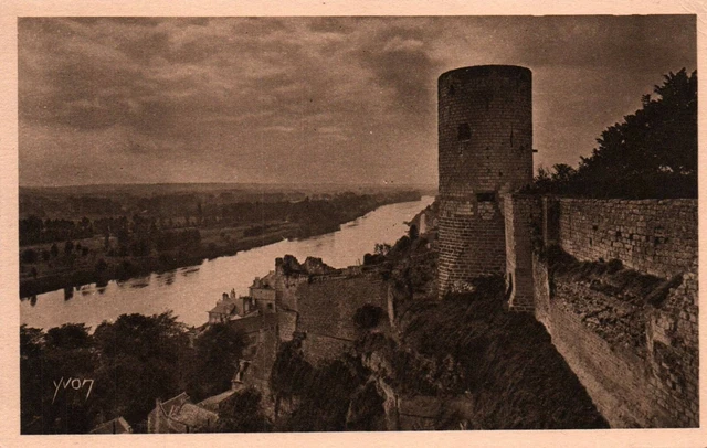 Chinon France Mill Tower & Valley Of La Vienna Postcard