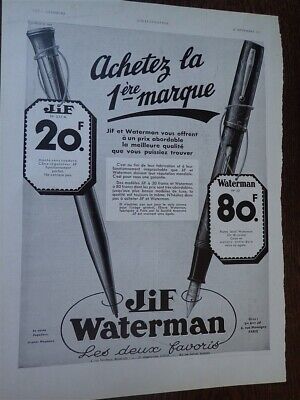 cigarette BALTO pub papier ILLUSTRATION 1934 JIF WATERMAN BURBERRYS chasse 