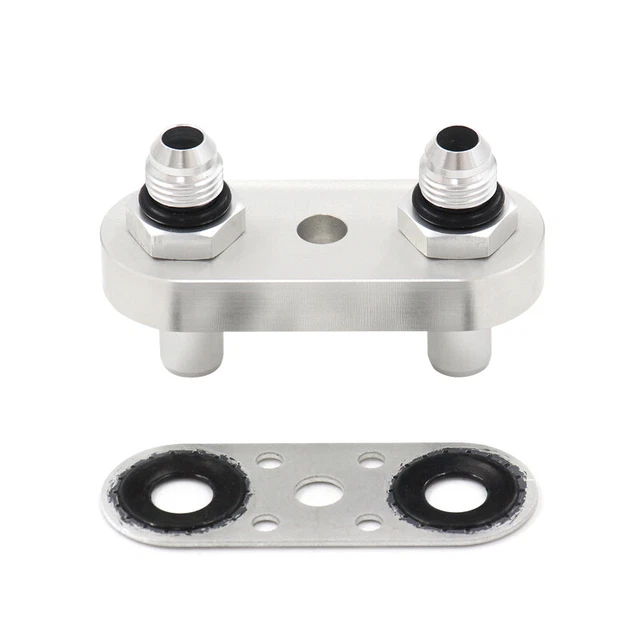 TRANSMISSION COOLER LINE Adapter Plate with 6AN Fittings Seal 6L80E